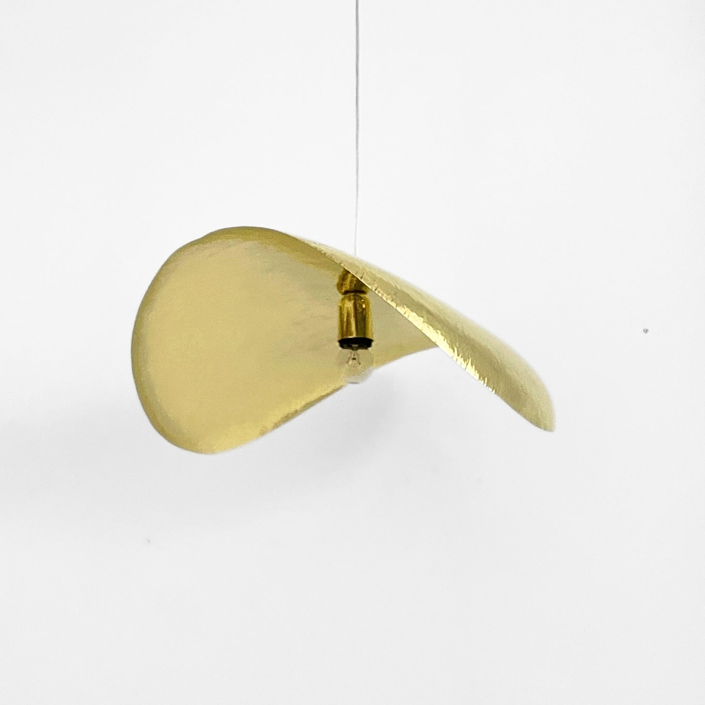 Brushed Brass Lotus Dome Pendant Light