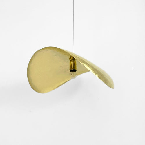 Brushed Brass Lotus Dome Pendant Light