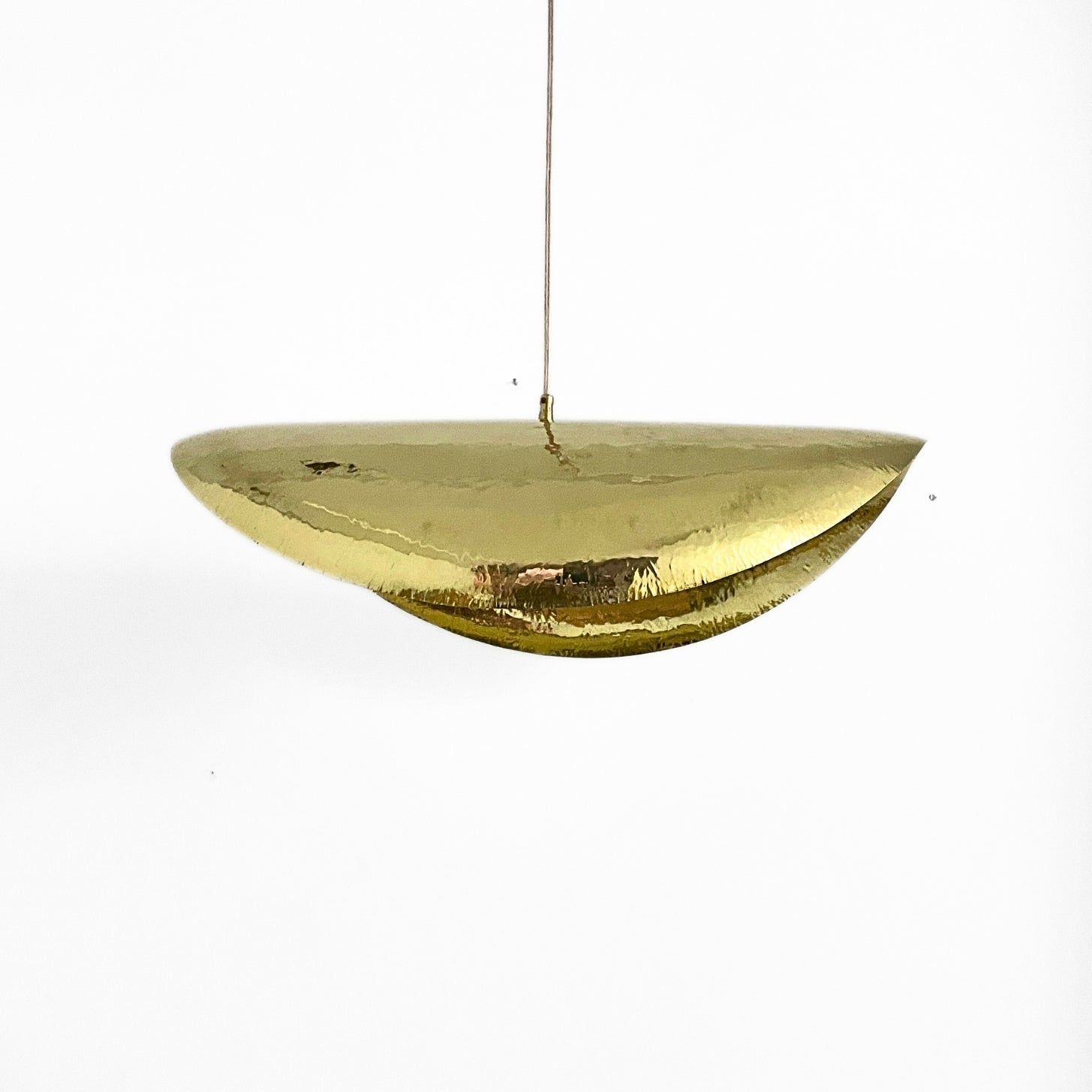 Brushed Brass Lotus Dome Pendant Light