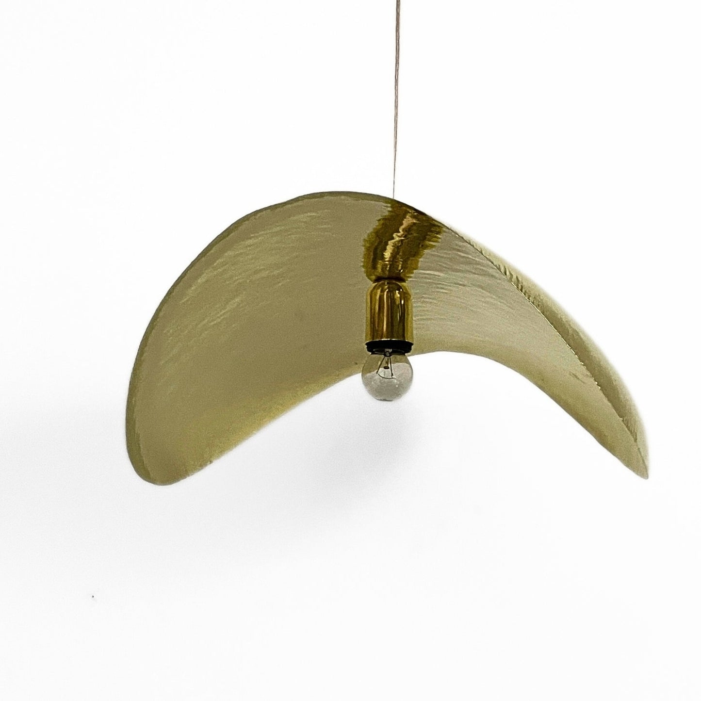 Brushed Brass Lotus Dome Pendant Light
