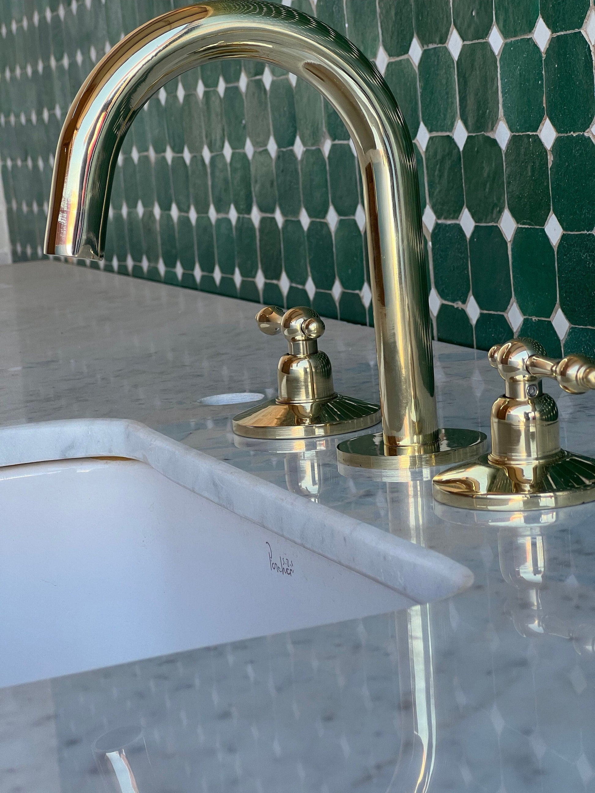 Widespread Brass Sink Faucet
