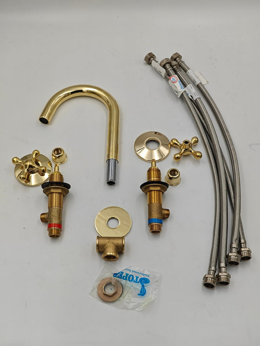 Widespread Brass Sink Faucet